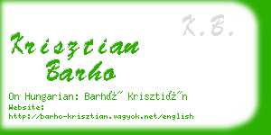 krisztian barho business card